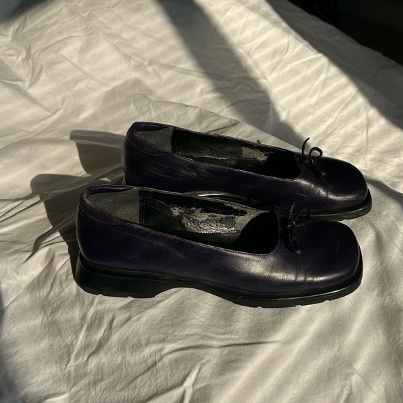ALDO Vintage Flats 90's Indigo Purple Leather Shoes | Women's Size 7.5 - Picture 12 of 12